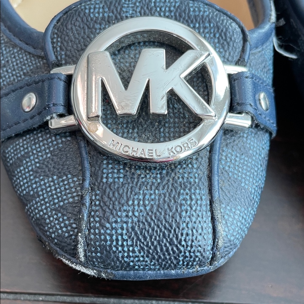 Michael Kors Navy Blue Logo Flats - Picture 8 of 9